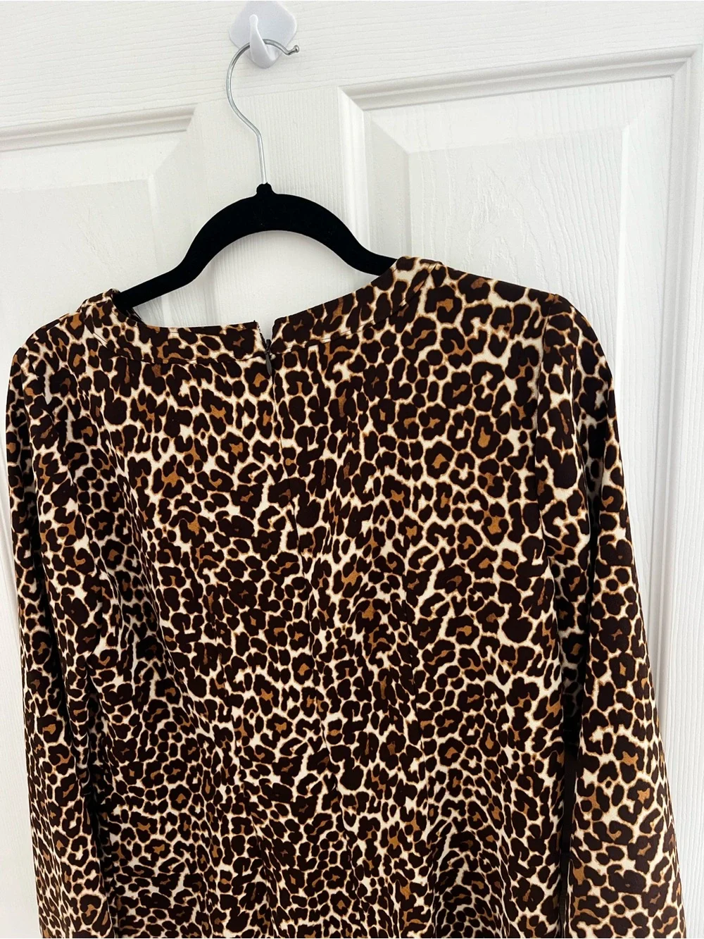 J. Crew Leopard Print Shift Dress in Brown and Cream